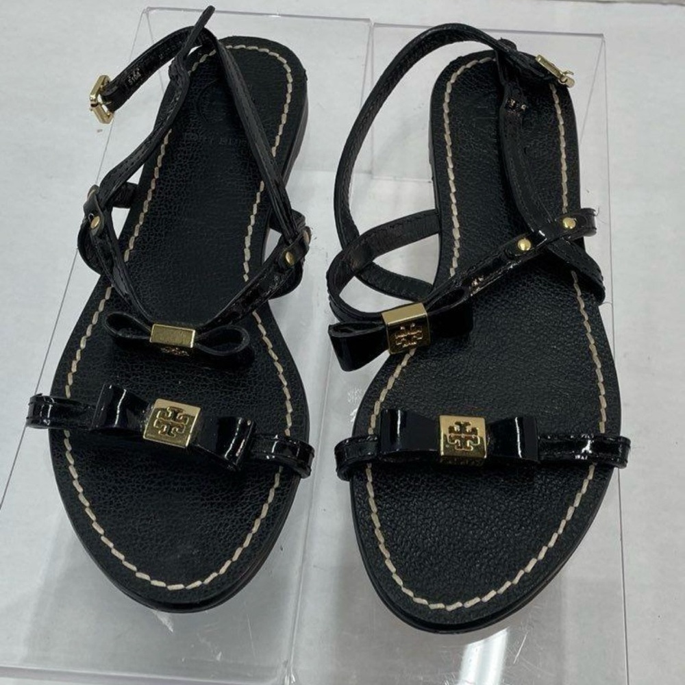 Tory Burch black strappy sandal women 7.5